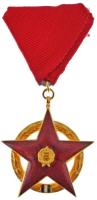 1957. "Kiváló Szolgálatért Érdemérem" aranyozott, zománcozott kitüntetés T:AU  Hungary 1957. "Distinguished Service Medal" gilt, enamelled decoration with ribbon C:AU  NMK 614.