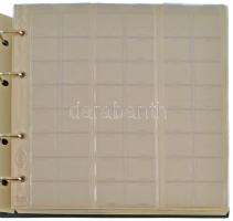 "Numis" kék műbőr gyűrűs érmetartó album 11db berakólappal, klf méretű érmék számára, hasz...