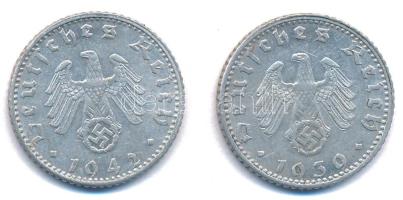 Német Harmadik Birodalom 1939-1942. 50pf Al (2xklf) T:XF,VF patina
German Third Reich 1939-1942. 50...