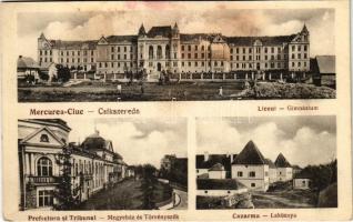 Csíkszereda, Miercurea Ciuc; Liceul, Prefectura si Tribunal, Cazarma / Gimnázium, Megyeház és Törvényszék, Laktanya / grammar school, county hall, court, military barracks (r)