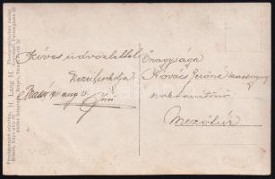 1911 Brassó, katonaportré, megírt fotólap, 14×9 cm