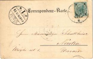 1904 Merano, Meran (Südtirol); Pfarrplatz / square, soldiers s: Altwirth (EK)