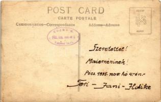 1935 Pécs, Magyar katona a családjával / Hungarian military, soldier with his family. Kozma M. photo...