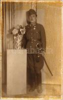 Magyar katona / Hungarian military, soldier. photo (ragasztónyom / glue marks)