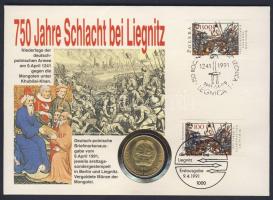 Mongólia 1981. 50M érmés borítékon egy lengyel és egy német bélyeggel, alkalmi és elsőnapi bélyegzőkkel T:1