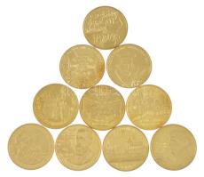 Lengyelország 2000-2010. 2Zl Cu-Zn-Al forgalmi emlékérmék, vegyes témákban (10xklf) T:AU,XF  Poland 2000-2010. 2 Złote Cu-Zn-Al commemorative coins with various themes (10xdiff) C:AU,XF