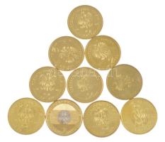 Lengyelország 2000-2009. 2Zl Cu-Zn-Al forgalmi emlékérmék, vegyes témákban (10xklf) T:AU,XF 
Poland...