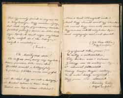 1878 Kézzel írt füzet, megviselt állapotban