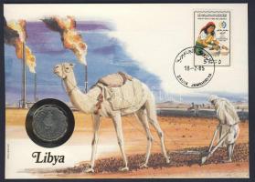 Líbia 1979. 50D érmés borítékon alkalmi bélyegzős bélyeggel, ismertetővel T:2