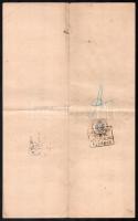 cca 1890 4 db Gyöngyös vonatkozású dokumentum