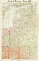 Karte der Deutsch-Russischen Grenzlande, 1: 2000000, Velhagen&Klasing, szakadásokkal, 84×53 cm