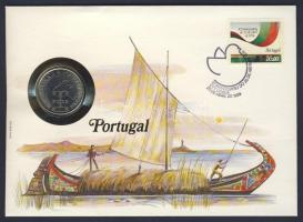 Portugália 1984. 25Esc érmés borítékon alkalmi bélyegzős bélyeggel, ismertetővel T:1