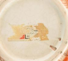 Iparművészeti Vállalatos Gorka Géza tál, festett mázas kerámia, jelzett, hibátlan, d: 28 cm