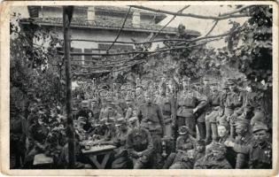 1917 A mi otthonunk a harctéren / WWI K.u.k. military camp + K.k. Schützenregiment Nr. 23. 4. Feldkompagnie (fl)