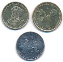 Görögország 1994. 50Dr + 1999. 100Dr + 2000. 500Dr forgalmi emlékpénzek T:AU,XF Greece 1994. 50 Drachmes + 1999. 100 Drachmes + 2000. 500 Drachmes circulating commemorative coins C:AU,XF