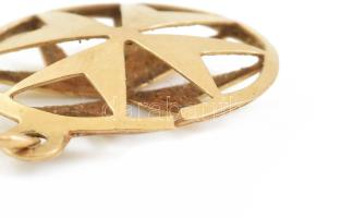 Arany (Au) 18K rózsakereszt medál, jelzett, kis sérüléssel, d: 2,2 cm, nettó: 1,9 g