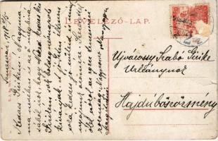 1918 Temesvár, Timisoara; Gyárváros, Millenium Római katolikus templom, Csendes és Fischer üzlete / ...