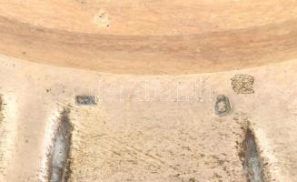 Ezüst (Ag): Art Deco tálca. Jelzett, nettó: 411 g, d: 27 cm