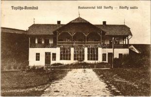 1924 Maroshévíz, Oláhtoplica, Toplita, Toplica; Baia Bánffy, Restaurantul / Bánffy-gyógyfürdő, Bánffy szálló és étterem / spa, hotel and restaurant (EB)