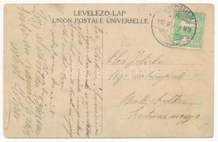 1912 Szinérváralja, Szinyérváralja, Seini; utca részlet / street view (ázott / wet damage)