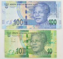 Dél-Afrika 2018. 10R + 100R Mandela centenárium T:F South Africa 2018. 10 Rand + 100 Rand Mandela birth centenary C:F