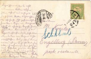 1905 Brassó, Kronstadt, Brasov; Tanácsház, városháza, piac, Kamner üzlete. M. T. és F. I. Koch Willy...