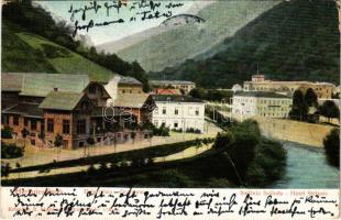 1904 Herkulesfürdő, Herkulesbad, Baile Herculane; Dalszínház, Stefánia szálloda. Krizsány R. kiadása / Orfeum / orpheum, hotel (kis szakadás / small tear)