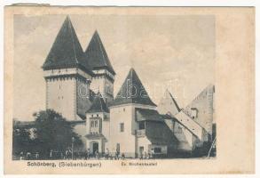 1913 Lesses, Schönberg, Sulumberg, Dealu Frumos; Ev. Kirchenkastell / Evangélikus erődtemplom / Lutheran castle church (r)