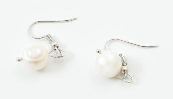 Exkluzív, nagy méretű tenyésztett gyöngy garnitúra, fehér, púder rózsaszín és irizáló kékes színű, n...