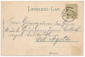 Szászváros, Broos, Orastie; Fő utca, gyógyszertár, Lobstein Lázár és H. Graef üzlete. H. Graef saját...