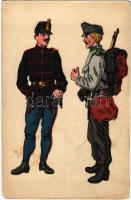 Austro-Hungarian K.u.K. military art postcard (EK)