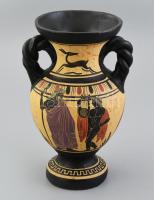 Görög kerámia váza, jelzés nélkül, hibátlan, m: 23 cm