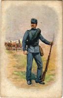 Austro-Hungarian K.u.K. military art postcard, infantry. B.K.W.I. 829-1. (fl)