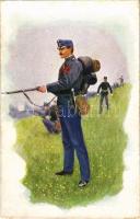 Austro-Hungarian K.u.K. military art postcard, infantry. B.K.W.I. 829-3. (fl)