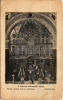 Belényes, Beius; Székesegyház belseje. Mattis Ferenc kiadása / cathedral interior (lyukak / pinholes)