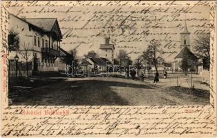 1906 Bethlen, Beclean; Fő tér. Kajári István kiadása / main square (Rb)