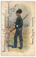1905 Austro-Hungarian K.u.K. military art postcard. B.K.W.I. 829-20. (ázott / wet damage)