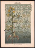 cca 1900-1910 Dekorative Vorbilder, össz. 6 db, szecessziós (Jugendstil) és japonizáló ornamentikáva...