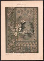 cca 1900-1910 Dekorative Vorbilder, össz. 6 db, szecessziós (Jugendstil) és japonizáló ornamentikáva...