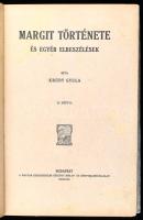Krúdy Gyula: Margit története 15 képpel. Bp., Közlöny nyomda. Kiadói aranyozott vászonkötésben, cser...