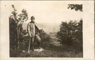 1916 Osztrák-magyar katona / WWI Austro-Hungarian K.u.K. military, soldier. Miklós Andor (Karánsebes, Caransebes) photo