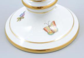 Herendi Viktória mintás és Székesfehérvár egyedi festéses fedeles porcelán váza. Kézzel festett, jel...