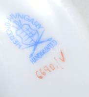 Herendi Viktória mintás és Székesfehérvár egyedi festéses fedeles porcelán váza. Kézzel festett, jel...