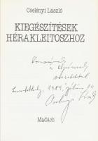 Cselényi László: Kiegészítések Hérakleitoszhoz. Bratislava/Pozsony, 1988., Madách. Első kiadás. Kiad...