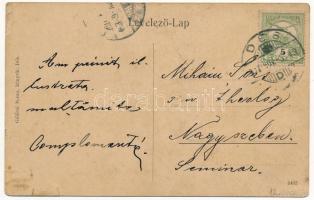 1907 Dés, Dej; vasútállomás, tehervagon. Gálócsi Samu kiadása / railway station, freight waggon (sza...