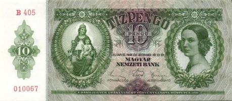 1936. 10P (3x) egymás utáni sorszámokkal T:I