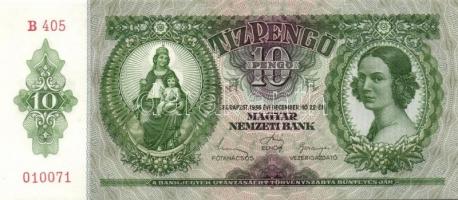 1936. 10P (4x) egymás utáni sorszámokkal T:I