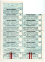 Budapest 1923. "Magyar Czukoripar-Részvénytársaság" 5db részvénye 600K-ról szelvényekkel, ...