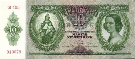 1936. 10P (6x) egymás utáni sorszámokkal T:I