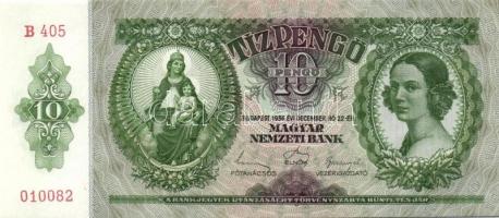 1936. 10P (6x) egymás utáni sorszámokkal T:I